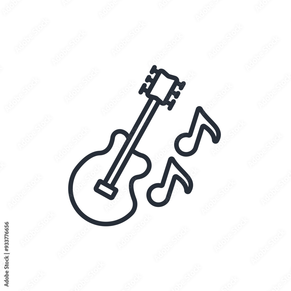 guitarist icon. vector.Editable stroke.linear style sign for use web design,logo.Symbol illustration. guitarist icon. vector.Editable stroke.linear style sign for use web design,logo.Symbol illustration.