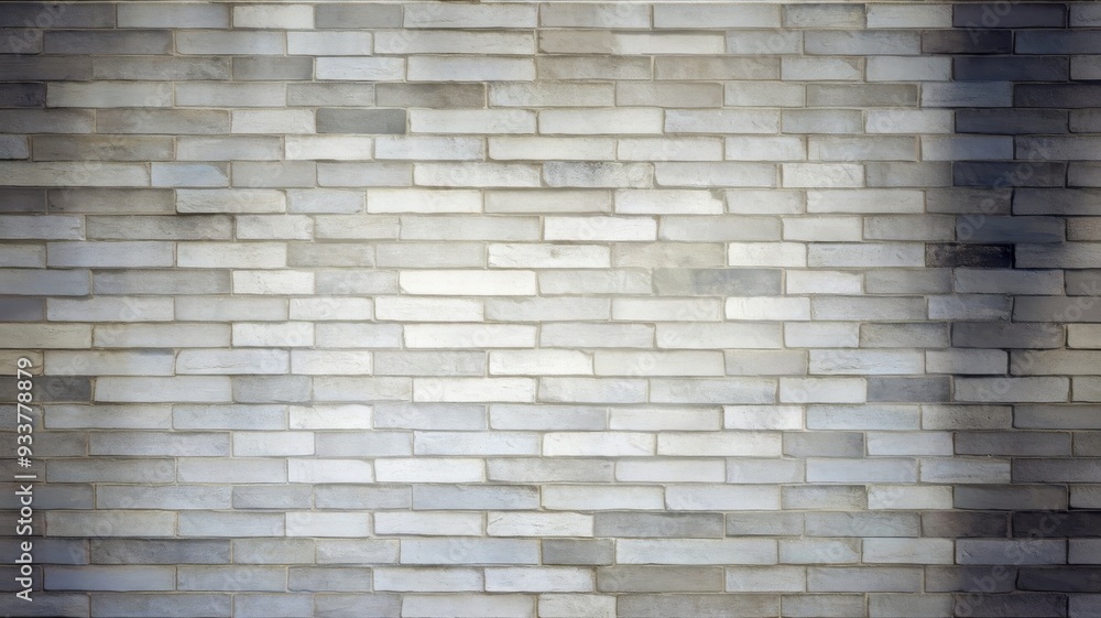 Seamless White Brick Wall with Light Gray Shades in Wide Panorama Format Seamless White Brick Wall with Light Gray Shades in Wide Panorama Format