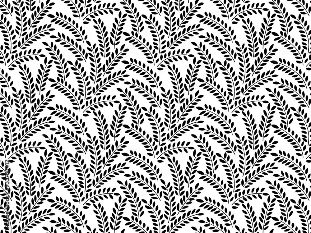 Seamless pattern of tree branches with leaves, plant on transparent background. Decorative Elements for Decoration. Hand drawing doodles of vector botanical elements. Line art. Outline sketch draw Seamless pattern of tree branches with leaves, plant on transparent background. Decorative Elements for Decoration. Hand drawing doodles of vector botanical elements. Line art. Outline sketch draw