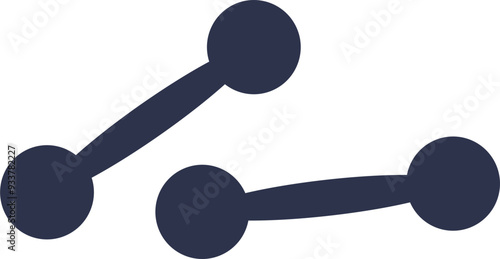 Two black dumbbells on a plain background, symbolizing fitness and strength training.