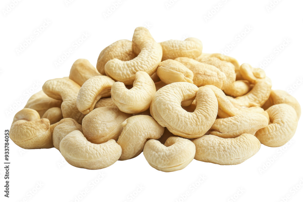 A pile of raw cashew nuts isolated on a transparent background. Perfect for illustrating food, snacks, or healthy eating concepts. A pile of raw cashew nuts isolated on a transparent background. Perfect for illustrating food, snacks, or healthy eating concepts.