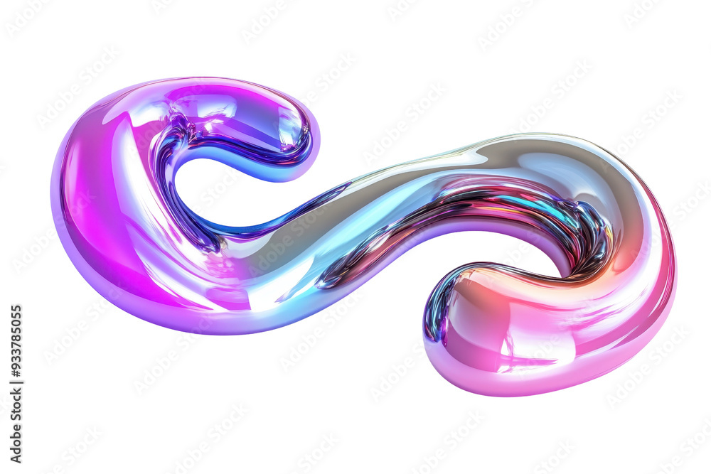 Vibrant abstract 3D metallic shape in pink and blue hues. Perfect for futuristic, creative, or dynamic design projects. Vibrant abstract 3D metallic shape in pink and blue hues. Perfect for futuristic, creative, or dynamic design projects.