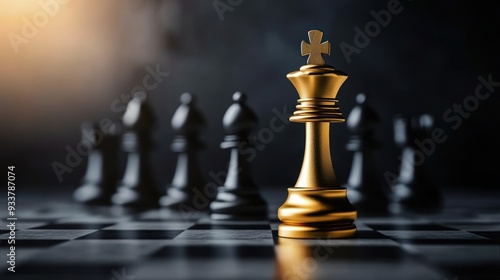 King chess pieces stand on falling chess concepts of competition challenge of leader business team or teamwork volunteer or wining and leadership strategic plan and risk management or team player