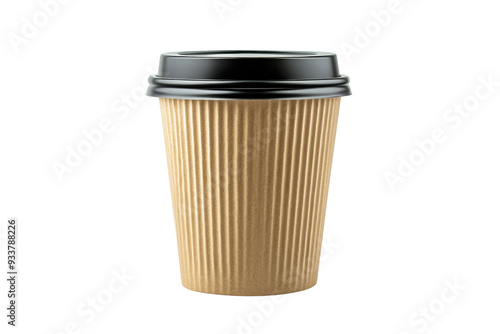 Wallpaper Mural Disposable coffee cup with black lid. Ideal for hot beverages, takeaway drinks, and on-the-go convenience. Torontodigital.ca