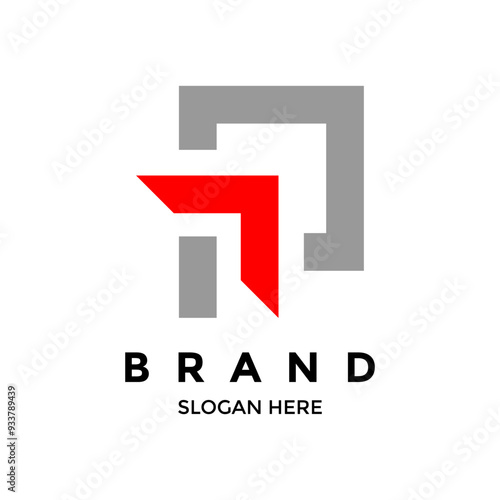 Logo design of F & P letter in vector format file
