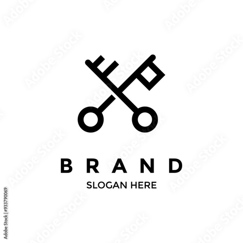 Logo design of F & P letter in vector format file