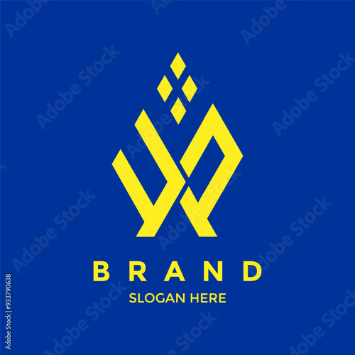 Logo design of F & P letter in vector format file
