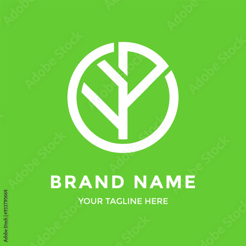 Logo design of F & P letter in vector format file