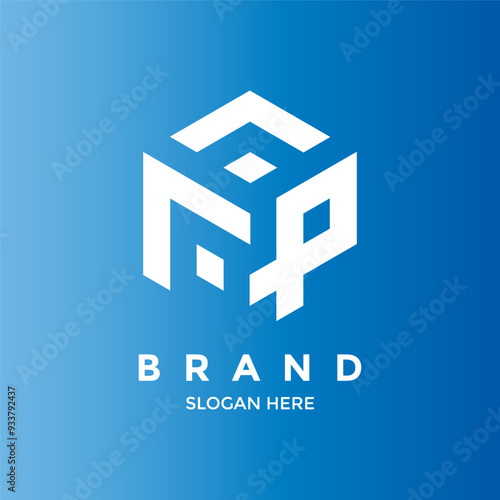 Logo design of F & P letter in vector format file