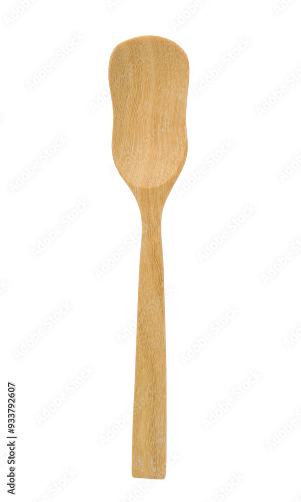 Wooden spoon on transparent background (PNG file).	
