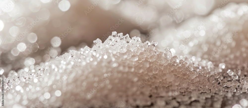 Macro photo of sugar close-up with selective focus in a top view angle, leaving some parts blurred, suitable as a copy space image. Macro photo of sugar close-up with selective focus in a top view angle, leaving some parts blurred, suitable as a copy space image.
