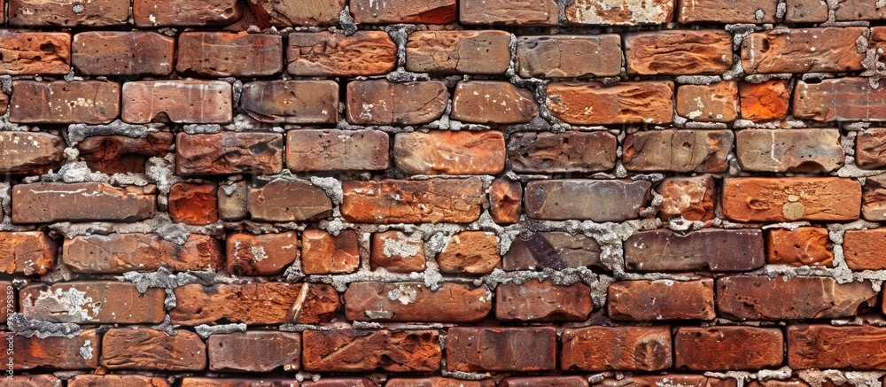 Obraz premium Ideal for cover pages, this brick wall background features ample copy space image.