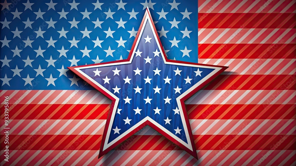 American flag-inspired star-spangled stripes and bold red, white, and ...