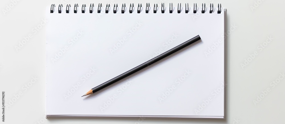 Top view of notepad or notebook paper on a white background with copy space image. Top view of notepad or notebook paper on a white background with copy space image.