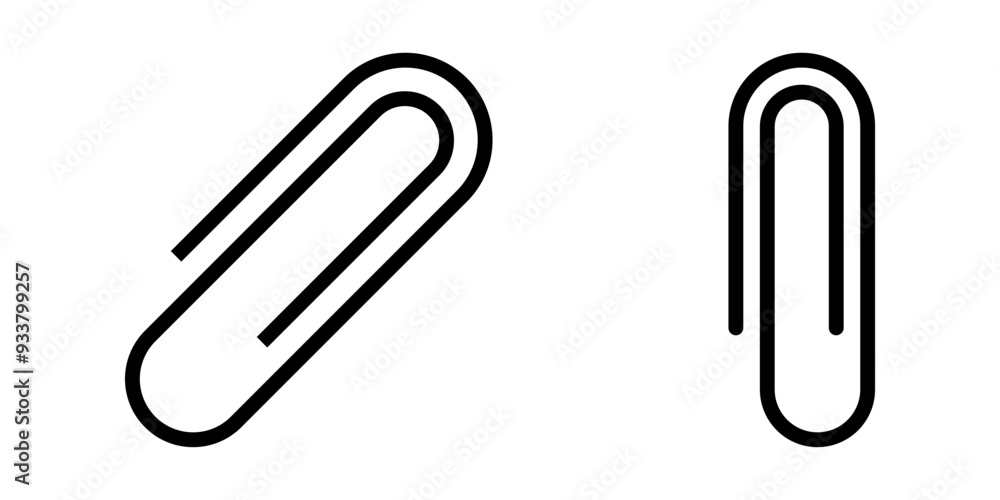 Paper clip icon set. flat illustration of vector icon Paper clip icon set. flat illustration of vector icon
