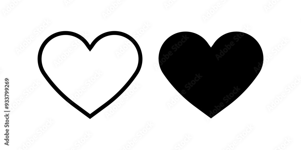 Love Heart icon set. flat illustration of vector icon Love Heart icon set. flat illustration of vector icon
