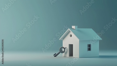 Wallpaper Mural house model and house key.  Torontodigital.ca