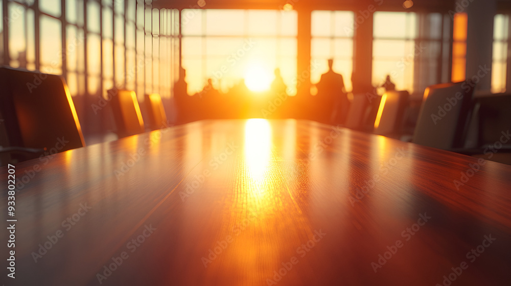 An abstract, artistic representation of a modern office during sunset, Ai An abstract, artistic representation of a modern office during sunset, Ai