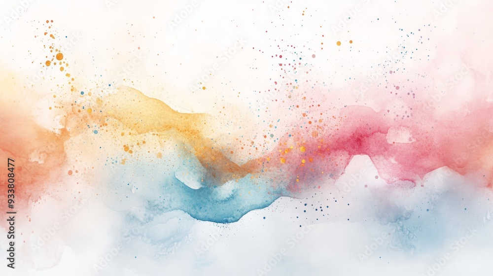 A beautiful abstract watercolor background in soft hues of blue, pink, and orange with splashes and gradients for artistic designs. A beautiful abstract watercolor background in soft hues of blue, pink, and orange with splashes and gradients for artistic designs.