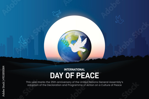 international day of peace. international day of peace creative banner, poster, social media post, postcard, background, template, greetings card design etc.