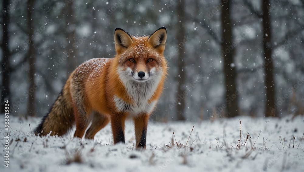 red fox in snow red fox in snow