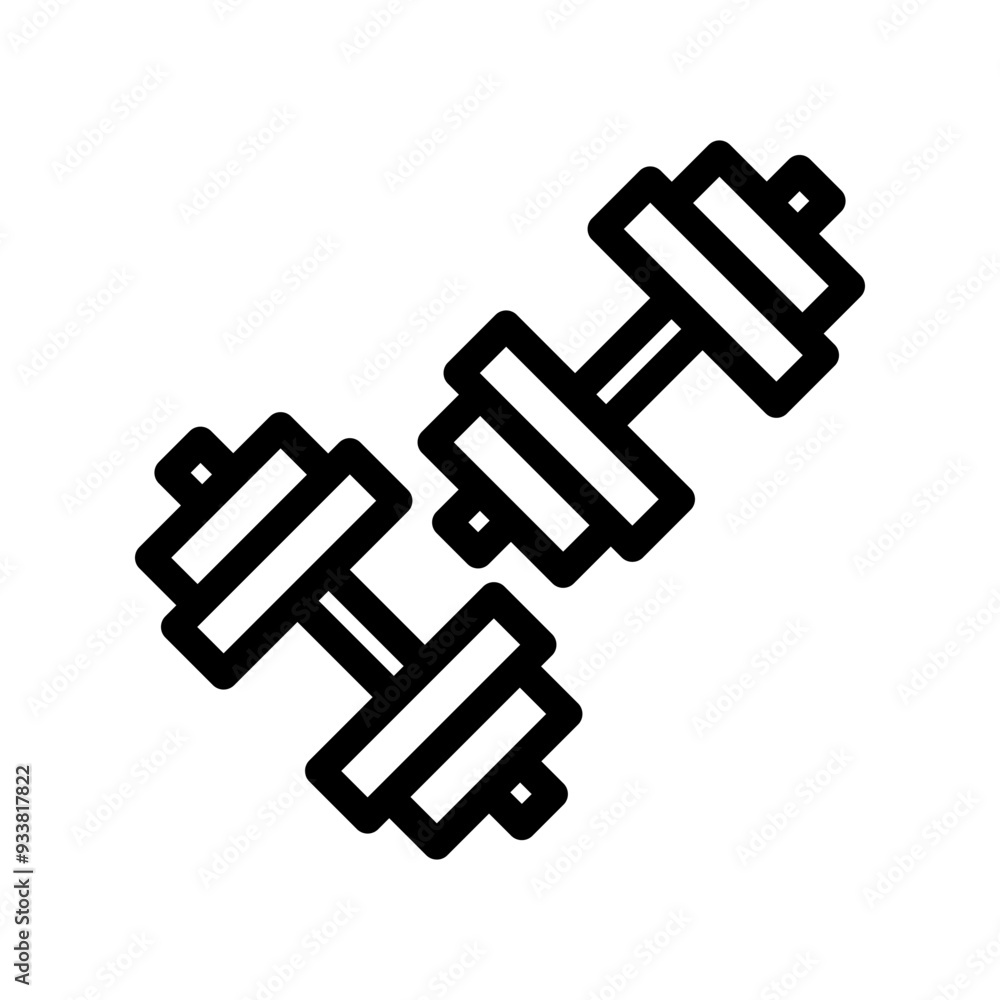 Dumbbell icon template Dumbbell icon template