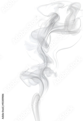 Realistic white smoke texture on Transparent background