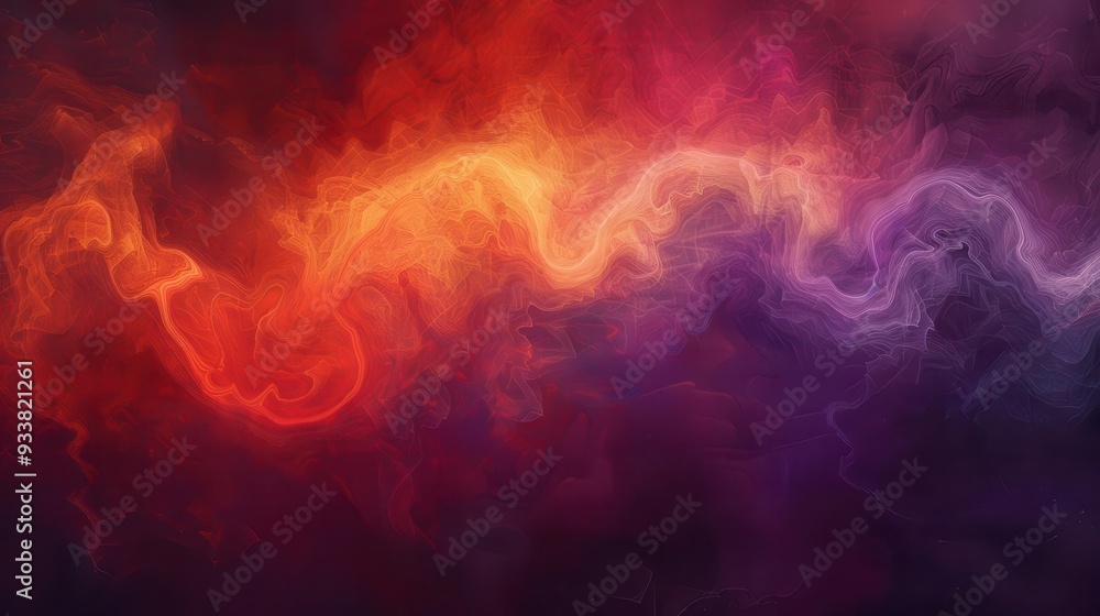 Fototapeta premium mesmerizing abstract background with swirling gradients of red orange and violet creating a dreamy ethereal atmosphere on a dark subtly textured canvas