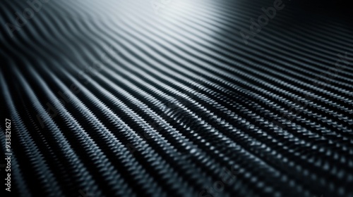 Close-up of carbon fiber texture, illustrating its sleek, durable material quality. photo