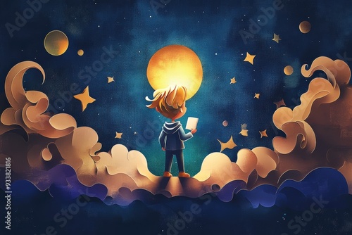 Vision in Business with Whimsical Watercolor Cartoon Exploring Ideas
