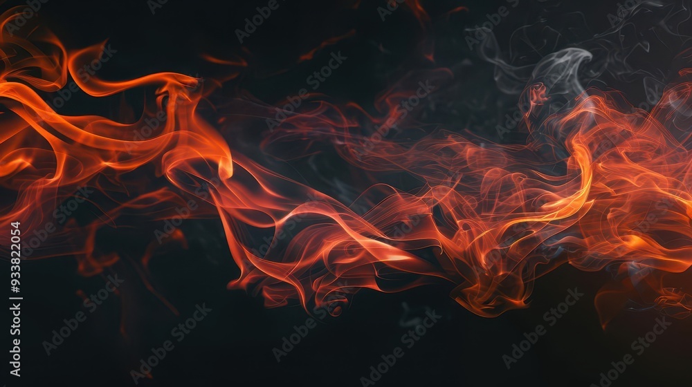 mesmerizing fire and smoke border glowing embers vibrant orange and red hues swirling dark smoke tendrils dramatic black background mesmerizing fire and smoke border glowing embers vibrant orange and red hues swirling dark smoke tendrils dramatic black background