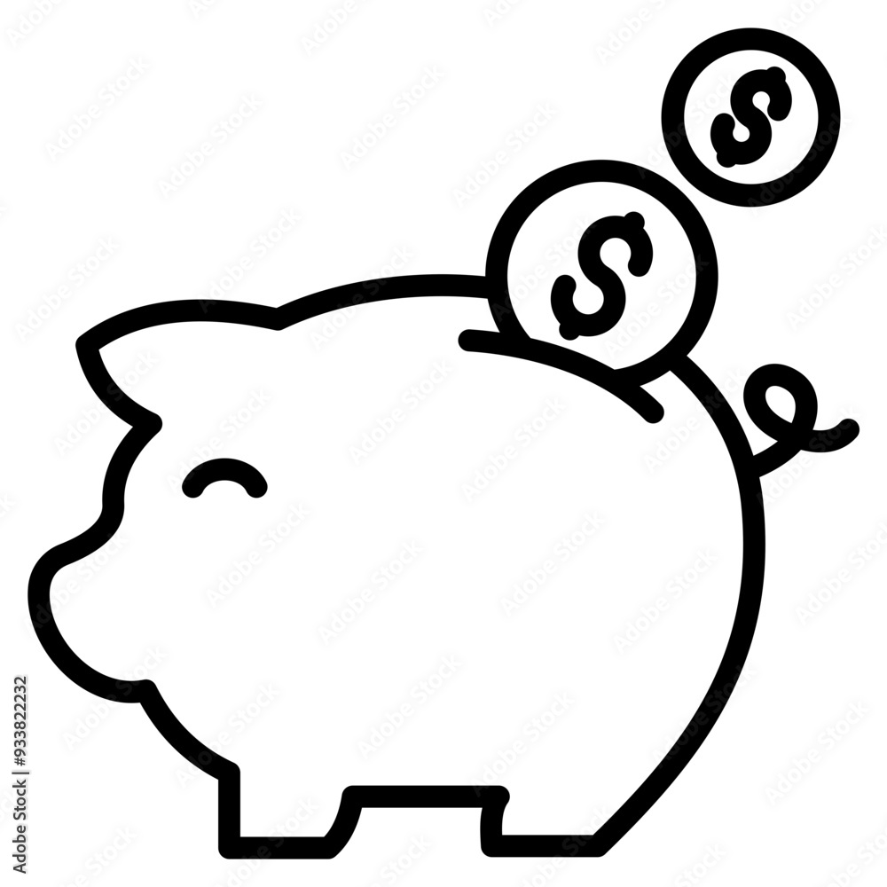 Piggy Bank Icon Element For Design Piggy Bank Icon Element For Design
