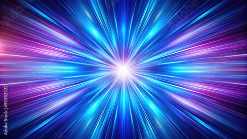 Vibrant, abstract background featuring bright, radiating lines in shades of blue and purple, converging at the center and emitting a sense of energy and dynamism.