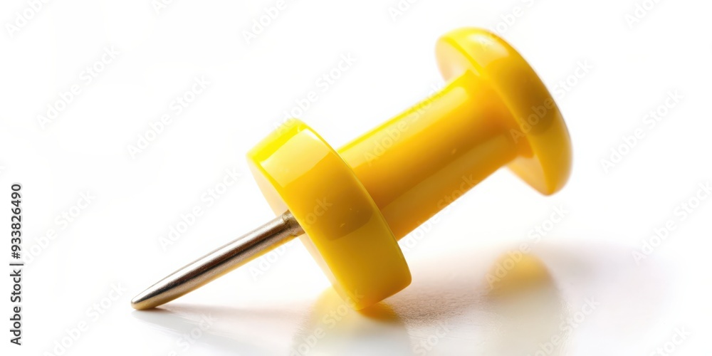 Yellow push pin isolated on background for renders, yellow, push pin, isolated, background Yellow push pin isolated on background for renders, yellow, push pin, isolated, background