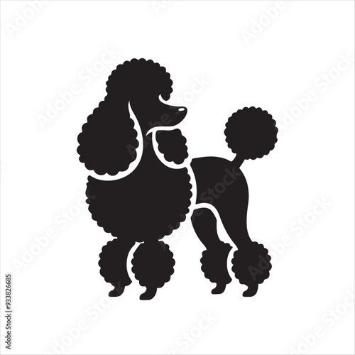 Poodle Dog silhouette vector 