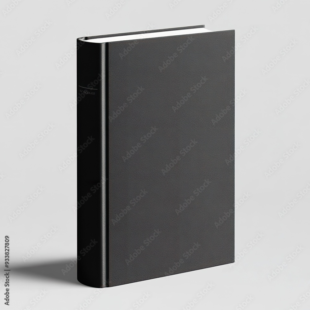 Mockup of hardcover book, standing, isolated on background, side view Mockup of hardcover book, standing, isolated on background, side view
