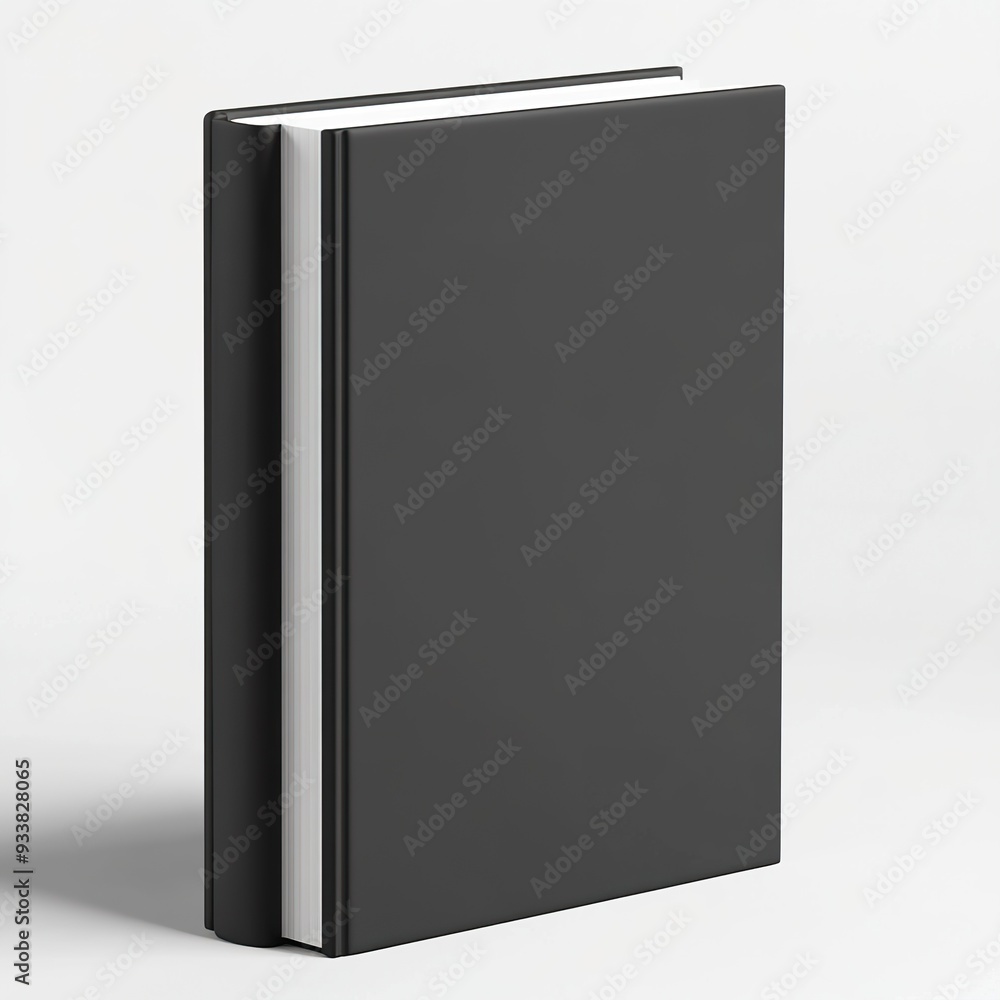 Mockup of hardcover book, standing, isolated on background, side view Mockup of hardcover book, standing, isolated on background, side view