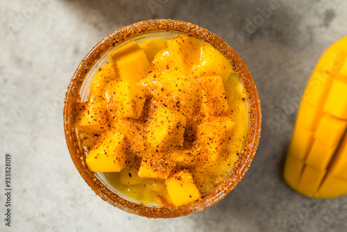 Healthy Frozen Mango Mangonada Cocktail Drink photo