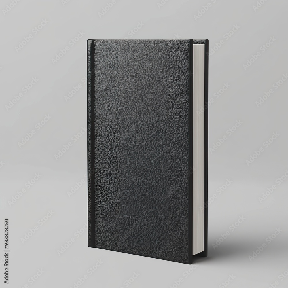Mockup of hardcover book, standing, isolated on background, side view Mockup of hardcover book, standing, isolated on background, side view