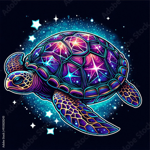 Cosmic Turtle: Celestial Sea Creature