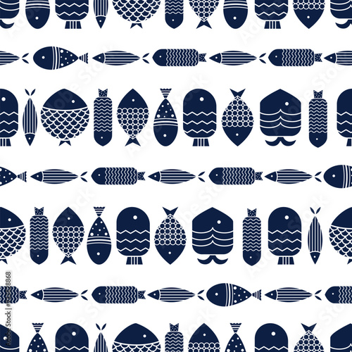 Cute fish. Kids background. Seamless pattern. Can be used in textile industry, paper, background, scrapbooking.