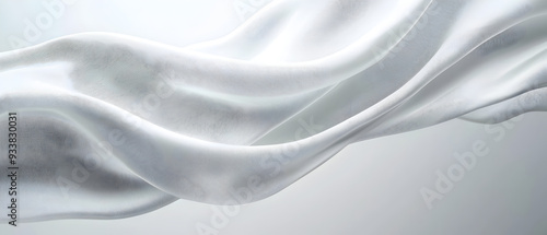 Wallpaper Mural A flat vector illustration of a white background with a delicate fabric texture, featuring small, subtle shadow waves. The texture is smooth and minimal, with light shadows adding depth and dimension Torontodigital.ca