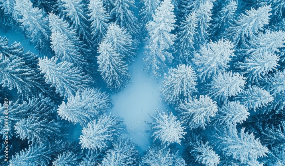 Winter forest aerial view. Winter forest aerial view.