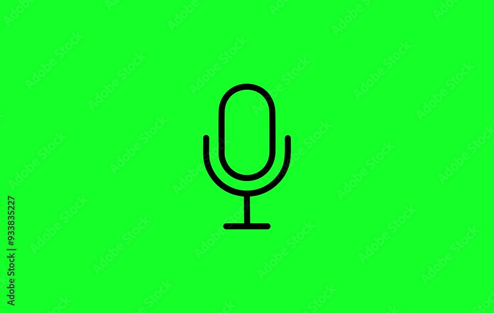 Voice recording podcast microphone icon animation. Podcasts line Icon. Audio podcast, live voice interview, on air, radio show, sound record. Voice recording podcast microphone icon animation. Podcasts line Icon. Audio podcast, live voice interview, on air, radio show, sound record.
