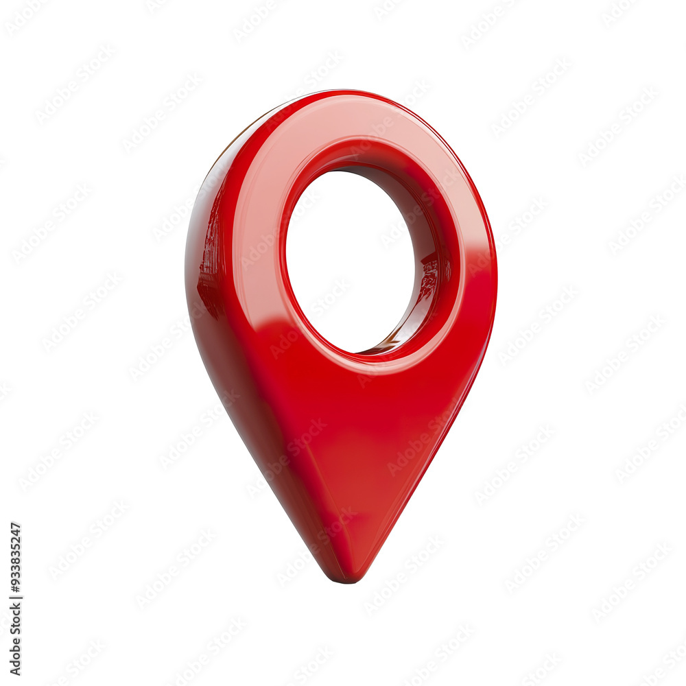 Location pin icon Red 3d render on air on white background isolated PNG Location pin icon Red 3d render on air on white background isolated PNG