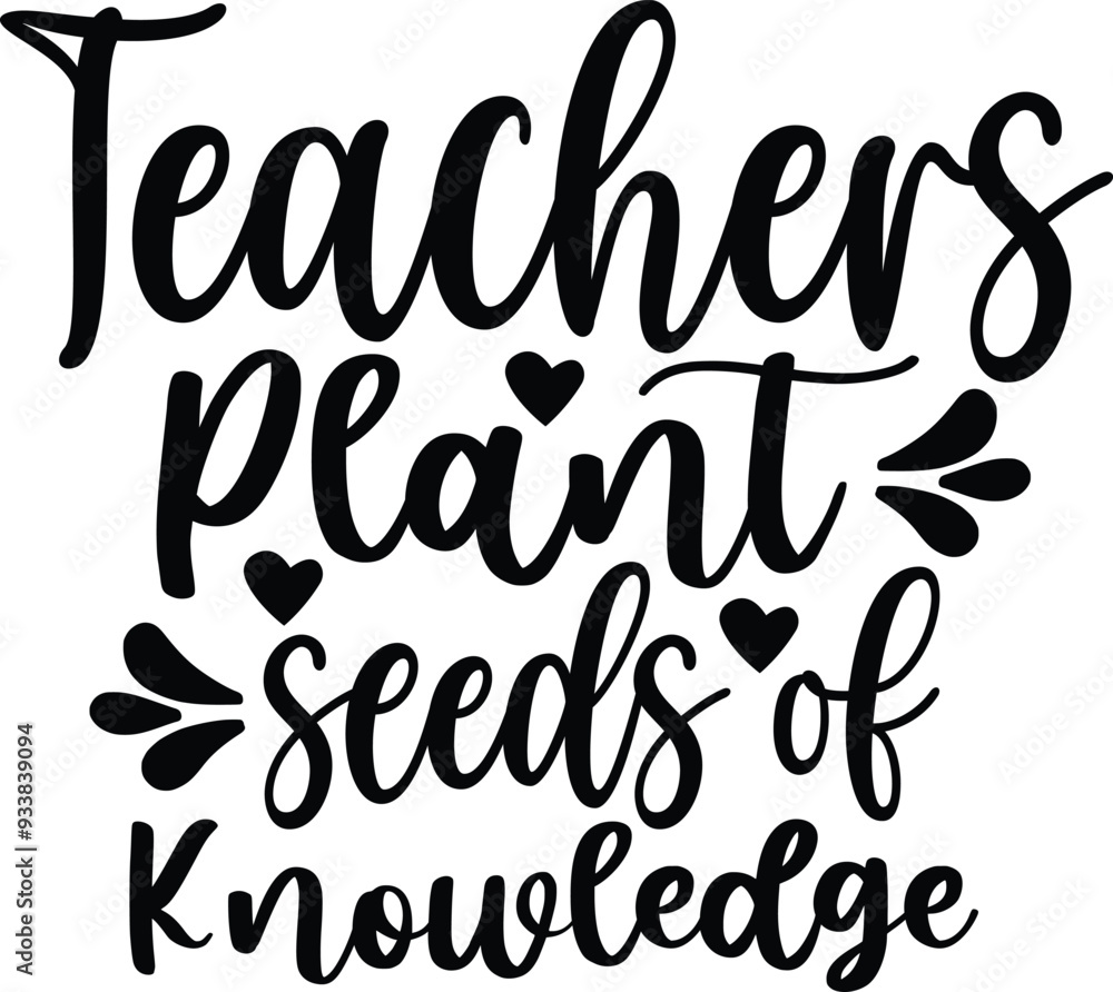 Obraz premium Teachers Day SVG Typography Vector Design. Teacher Life SVG Cut File for circuit and Silhouette, EPS Vector.