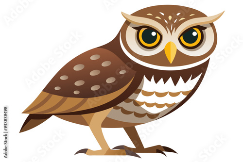 Burrowing owl vector art illustration 