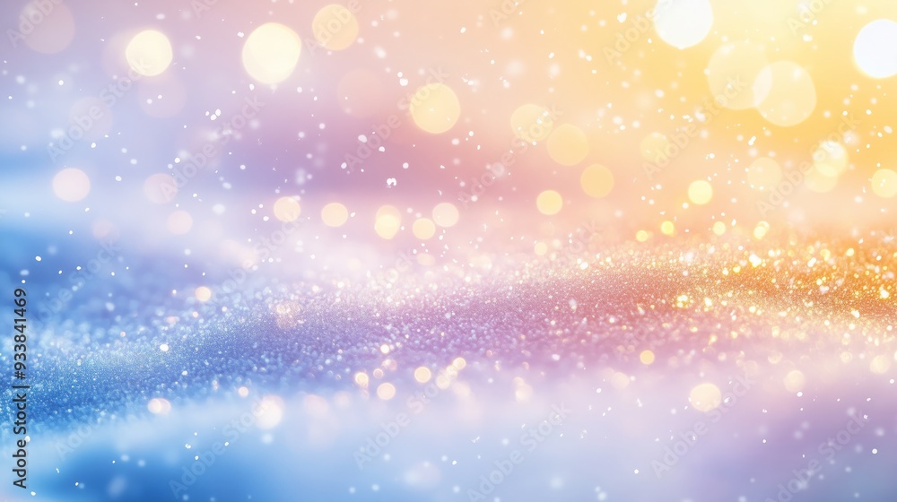 Ethereal winter scene with softly glowing bokeh lights and delicate snowfall, perfect for festive and holiday-themed designs. Ethereal winter scene with softly glowing bokeh lights and delicate snowfall, perfect for festive and holiday-themed designs.