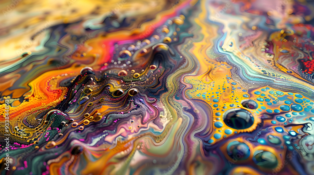 Intricate Patterns on a Dynamic Substrate Highlighting Vivid Colors and Detailed Artwork Intricate Patterns on a Dynamic Substrate Highlighting Vivid Colors and Detailed Artwork