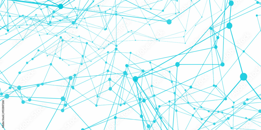 Abstract technology connection network of particles and lines. Global network Futuristic grid artificial intelligence connections. Plexus of lines and dots and connected particles Vector Abstract technology connection network of particles and lines. Global network Futuristic grid artificial intelligence connections. Plexus of lines and dots and connected particles Vector